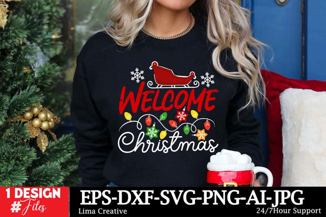 Welcome Christmas SVG CUt File SVG Insomnia Std 