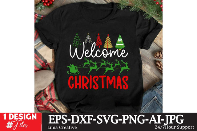 Welcome Christmas SVG Cut File,Christmas SVG Design,Christmas PNG,Christmas SUblimation,Christmas T-shirt DEsign,Christmas SVG Bundle SVG Insomnia Std 