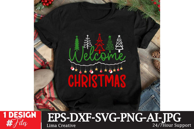 Welcome Christmas SVG Cut File,Christmas SVG Design,Christmas PNG,Christmas SUblimation,Christmas T-shirt DEsign,Christmas SVG Bundle SVG Insomnia Std 