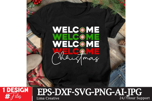 Welcome Christmas SVG Cut File,Christmas SVG Design,Christmas PNG,Christmas SUblimation,Christmas T-shirt DEsign,Christmas SVG Bundle SVG Insomnia Std 