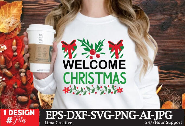 Welcome Christmas SVG Cut File,Merry Christmas SVG Cut File, Christmas SVG Cut File,Christmas SVG Bundle,Christmas Sublimation PNG ,Christmas Clipart SVG Insomnia Std 