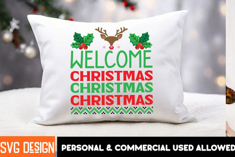 Welcome Christmas SVG Design, Christmas SVG Cut File, Christmas Sublimation Design PNG, Christmas Sublimation ,Christmas Sublimation Bundle SVG BlackCatsMedia 