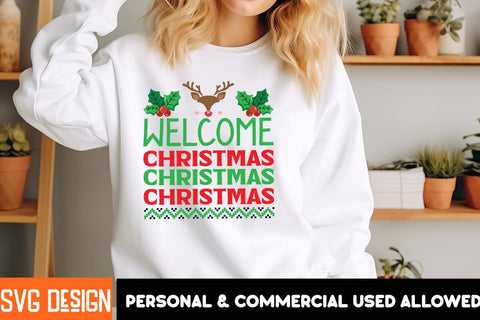 Welcome Christmas SVG Design, Christmas SVG Cut File, Christmas Sublimation Design PNG, Christmas Sublimation ,Christmas Sublimation Bundle SVG BlackCatsMedia 