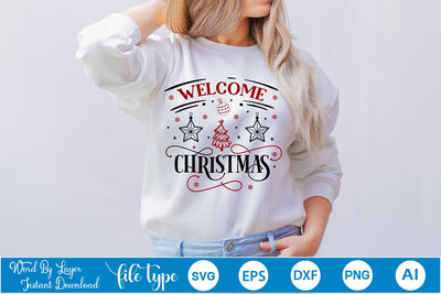 Welcome Christmas SVG Design, Christmas SVG Design, SVGs,Quotes and Sayings,Food & Drink,On Sale, Print & Cut SVG DesignPlante 503 