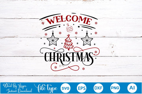 Welcome Christmas SVG Design, Christmas SVG Design, SVGs,Quotes and Sayings,Food & Drink,On Sale, Print & Cut SVG DesignPlante 503 
