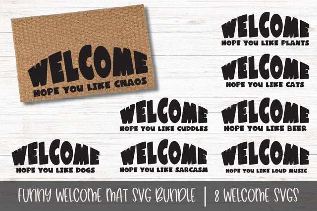 Welcome Doormat SVG Bundle | Hope You Like Funny SVG So_Fontsy_VIP 