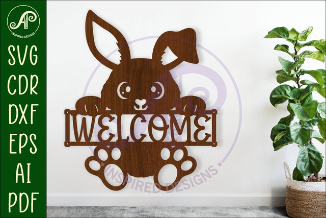 Welcome Easter wall art sign, SVG file. vector SVG APInspireddesigns 