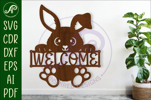 Welcome Easter wall art sign, SVG file. vector SVG APInspireddesigns 