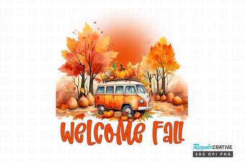 Welcome fall png design Sublimation Regulrcrative 