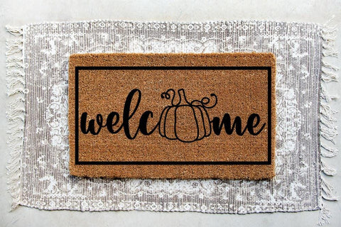 Welcome - Fall Pumpkin SVG for Doormat SVG Ikonart Design Shop 