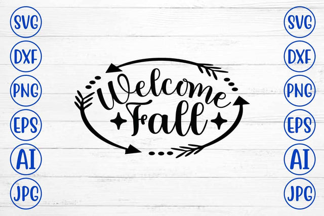 Welcome Fall SVG Cut File SVG Syaman 