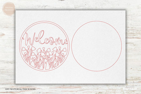 Welcome Floral Door Sign SVG Bundle SVG SvgOcean 