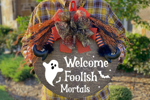 Welcome foolish mortals SVG, Halloween SVG, Retro Halloween SVG, Halloween SVG Design SVG DesignPlante 503 