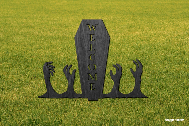 Welcome Halloween Garden Stake Laser Cut SVG SvgOcean 