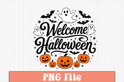 Welcome Halloween PNG Sublimation Craftlabsvg24 
