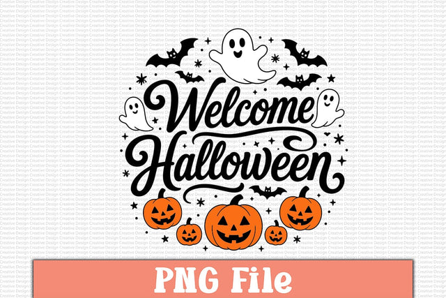 Welcome Halloween PNG Sublimation Craftlabsvg24 