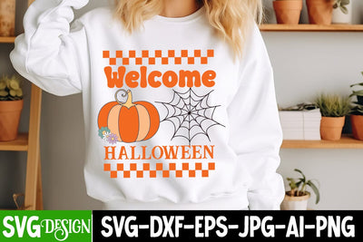 Welcome Halloween Svg Design,Welcome Halloween Sublimation Png,Halloween Svg Design,Halloween SVG Quotes,Halloween PNG, Halloween SVG SVG BlackCatsMedia 
