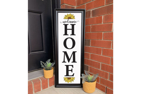 Welcome Home Cut File - Sunflower Porch Sign SVG SVG CraftLabSVG 