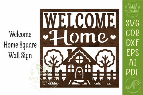 Welcome Home Farmhouse Wall Sign SVG, Rustic House Decor SVG APInspireddesigns 