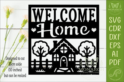 Welcome Home Farmhouse Wall Sign SVG, Rustic House Decor SVG APInspireddesigns 