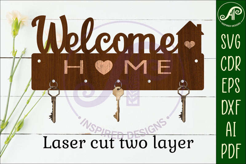 Welcome home Key holder designs for wood and metal - So Fontsy