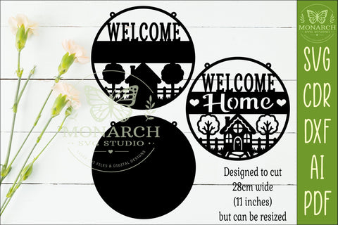 Welcome Home Layered SVG | Cottage Wall Sign | Laser Cut SVG APInspireddesigns 