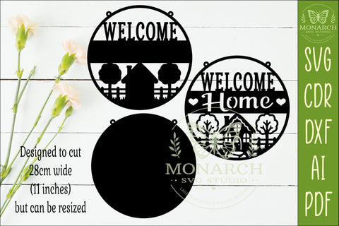 Welcome Home Layered SVG | Cottage Wall Sign | Laser Cut SVG APInspireddesigns 