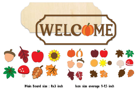 Welcome Home Sign Laser Cut, Home Svg, Changeable Icon SVG zafrans studio 