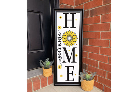 Welcome Home, Sunflower Porch Sign SVG SVG CraftLabSVG 