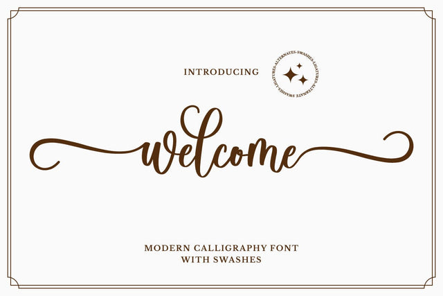 Welcome - Invitation Font Font Mozarella 