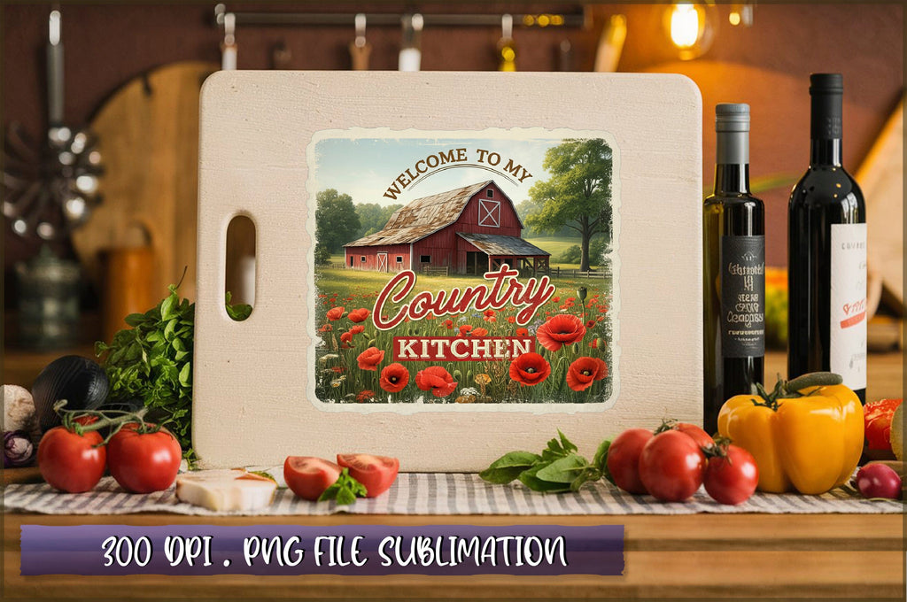 Welcome is my country kitchen Sublimation - So Fontsy