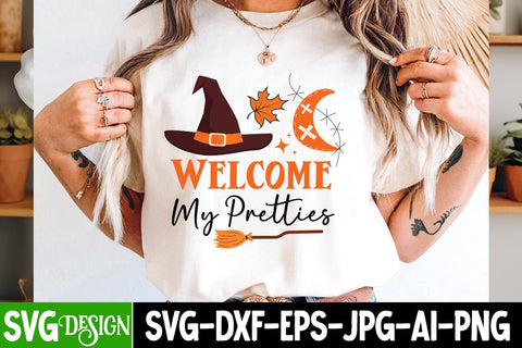Welcome my Pretties Svg Design,Halloween Svg Design,Halloween SVG Quotes,Halloween PNG, Halloween SVG SVG BlackCatsMedia 