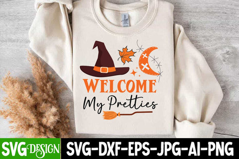 Welcome my Pretties Svg Design,Halloween Svg Design,Halloween SVG Quotes,Halloween PNG, Halloween SVG SVG BlackCatsMedia 