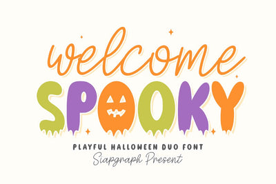 Welcome spooky - Playful Halloween Duo Font Font Masyafi Studio 