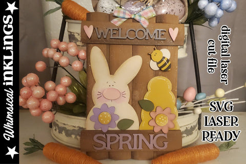 Welcome Spring Sign SVG 2024 SVG Whimsical Inklings 