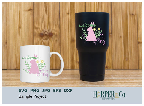 Welcome Spring SVG PNG Cut EPS File SVG HarperNCo 