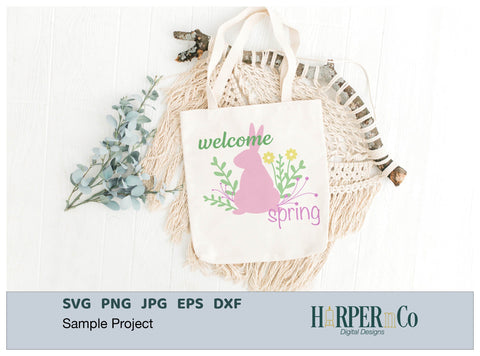 Welcome Spring SVG PNG Cut EPS File SVG HarperNCo 