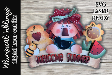 Welcome Summer Annie SVG SVG Whimsical Inklings 
