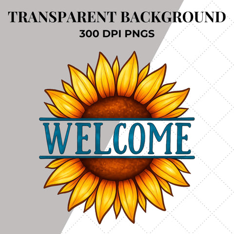 Welcome Sunflower Bundle SVG | Welcome PNG SVG Paige Cole Studio 