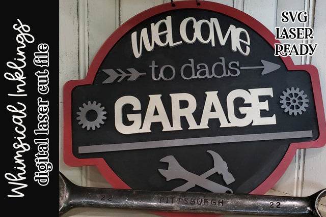 Welcome to Dad's Garage SVG Whimsical Inklings 