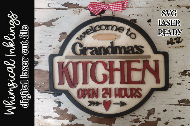 Welcome to Grandma's Kitchen SVG Whimsical Inklings 