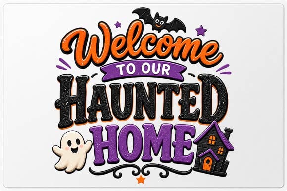 Welcome to Our Haunted Home PNG, Halloween Sublimation SVG BillahCrafts 
