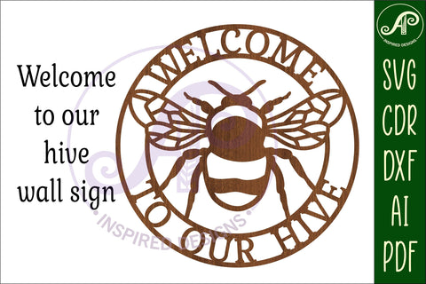 Welcome to our hive wall art sign, SVG file. vector file SVG APInspireddesigns 