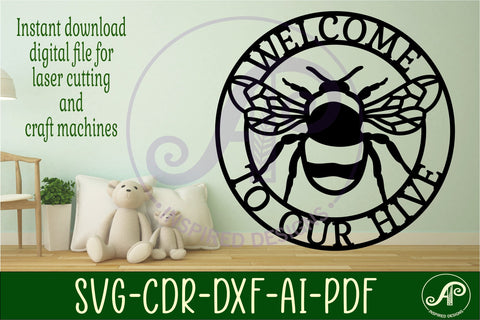 Welcome to our hive wall art sign, SVG file. vector file SVG APInspireddesigns 