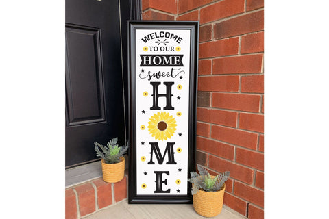 Welcome to Our Home Sweet Home PNG, Sunflower Porch Sign SVG SVG CraftLabSVG 