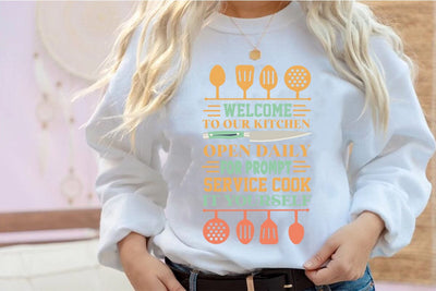 Welcome To Our Kitchen Open Daily For Prompt Service Cook It Yourself SVG Angelina750 