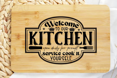 Welcome to our kitchen open daily for prompt service cook it yourself SVG Angelina750 