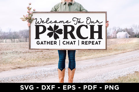 Welcome to Our Porch, Farmhouse Sign SVG SVG CraftLabSVG 