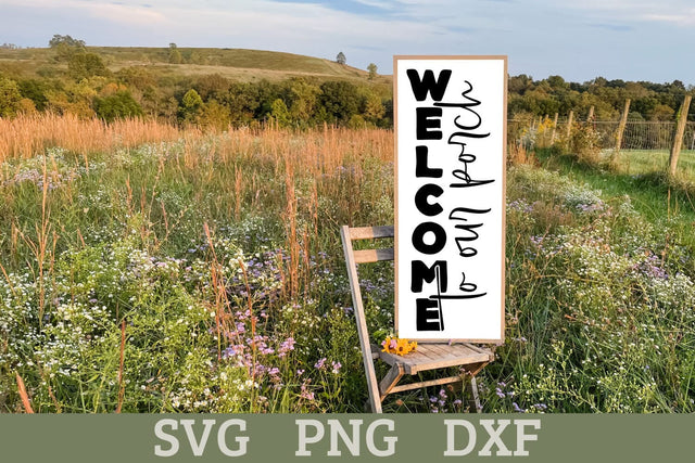 Welcome to Our Porch Vertical Porch Sign SVG Cut File SVG Shine Green Art 