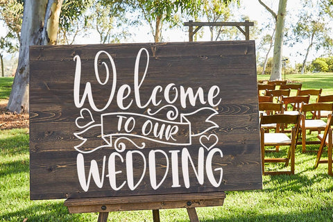 Welcome To Our Wedding| Wedding Welcome Sign SVG Cutting Files. SVG CosmosFineArt 